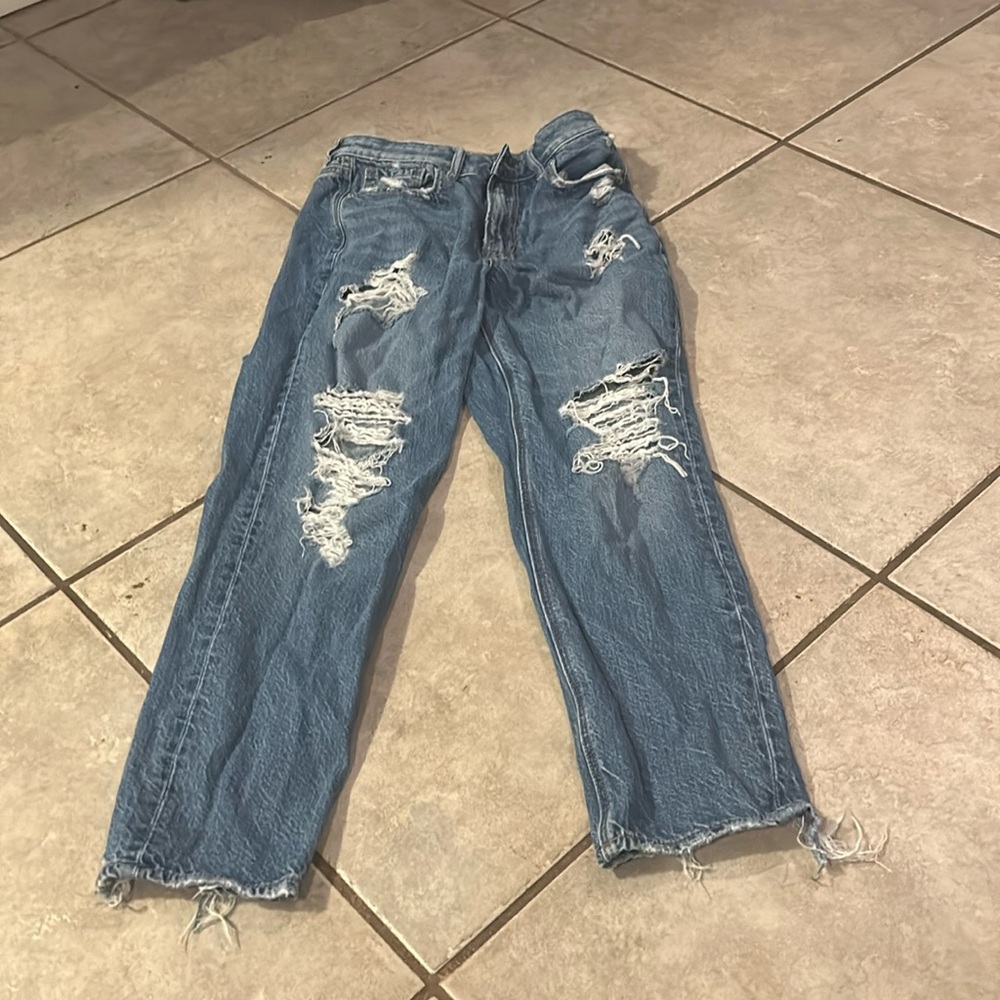 Ripped mom jeans